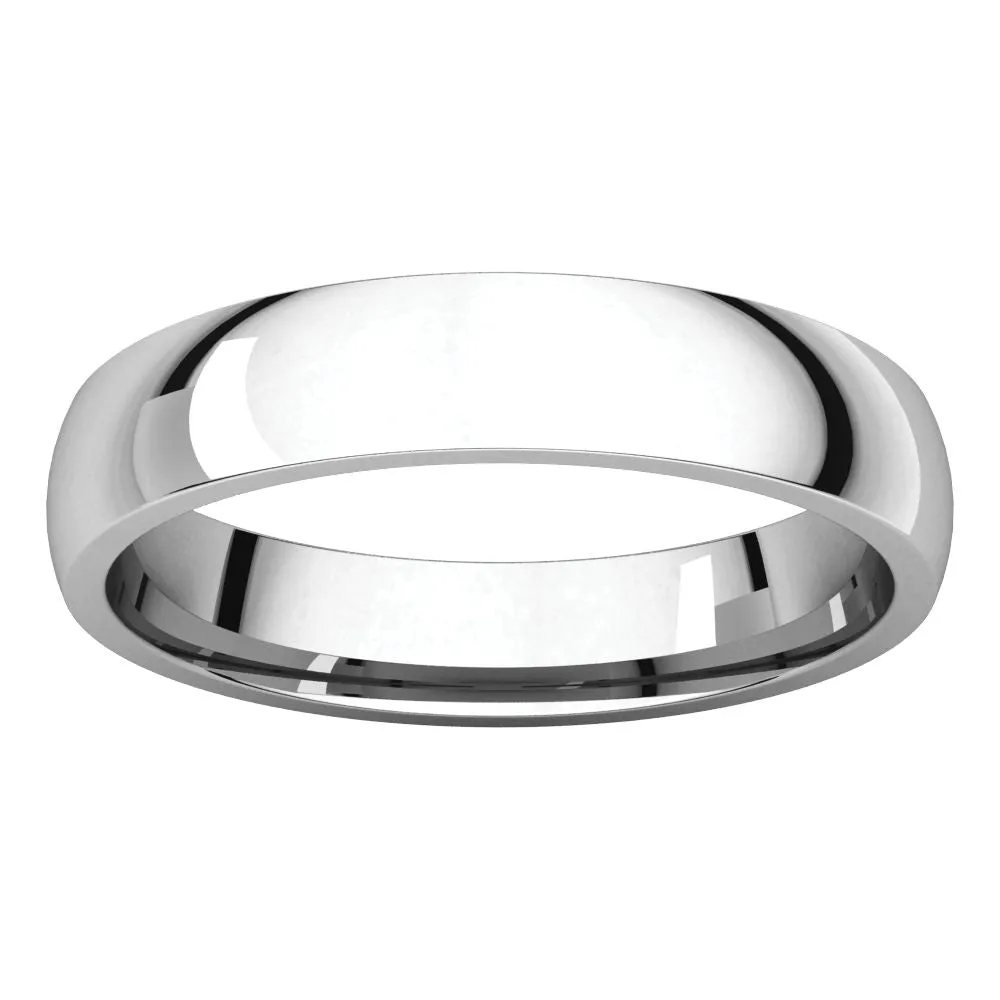 Palladium 4mm Light Comfort Fit Band, Size 9