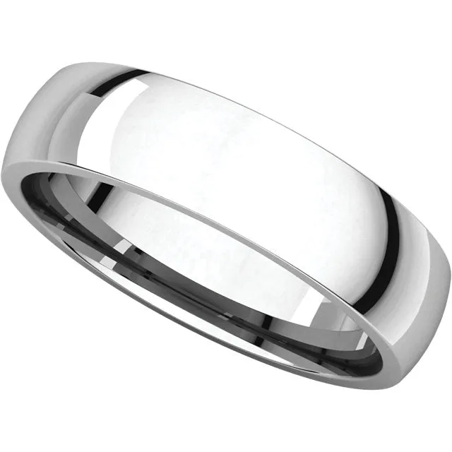Palladium 5mm Light Comfort Fit Band, Size 10