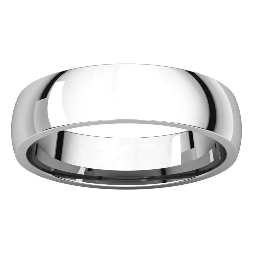 Palladium 5mm Light Comfort Fit Band, Size 10