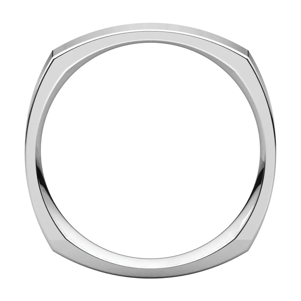 Palladium 5mm Square Comfort Fit Band, Size 10