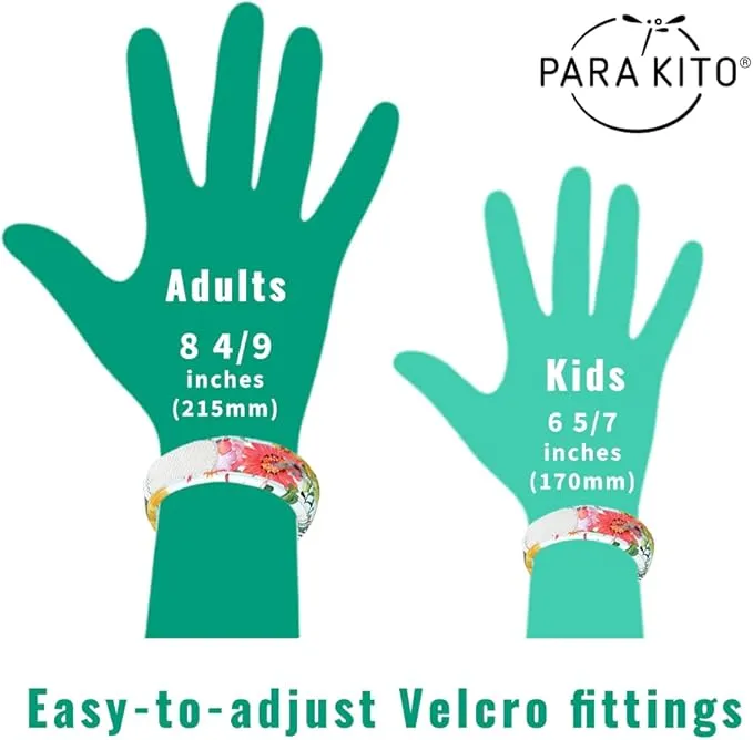 PARA'KITO Bug & Mosquito Bracelets for Kids | Mosquito Spray Alternative | Waterproof, Outdoor Insect Wristband w/Natural Essential Oils | Hiking, Trekking & Camping Accessories (Angel)