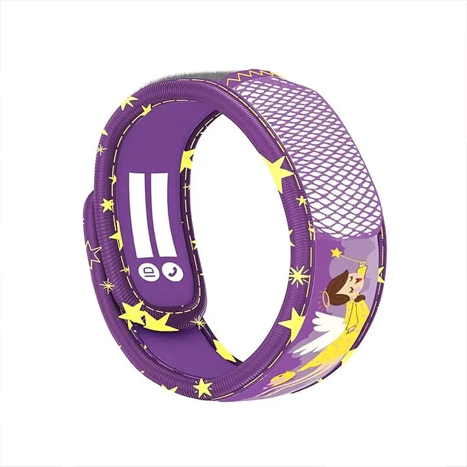 PARA'KITO Bug & Mosquito Bracelets for Kids | Mosquito Spray Alternative | Waterproof, Outdoor Insect Wristband w/Natural Essential Oils | Hiking, Trekking & Camping Accessories (Angel)