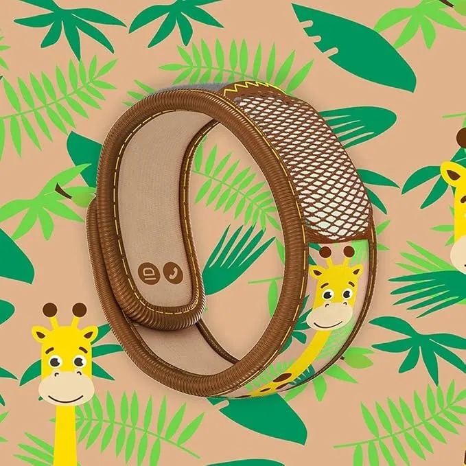 PARA'KITO Bug & Mosquito Bracelets for Kids | Mosquito Spray Alternative | Waterproof, Outdoor Insect Wristband w/Natural Essential Oils | Hiking, Trekking & Camping Accessories (Giraffe)