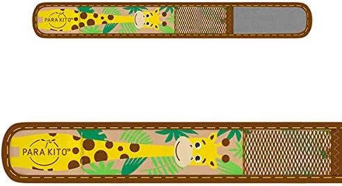 PARA'KITO Bug & Mosquito Bracelets for Kids | Mosquito Spray Alternative | Waterproof, Outdoor Insect Wristband w/Natural Essential Oils | Hiking, Trekking & Camping Accessories (Giraffe)