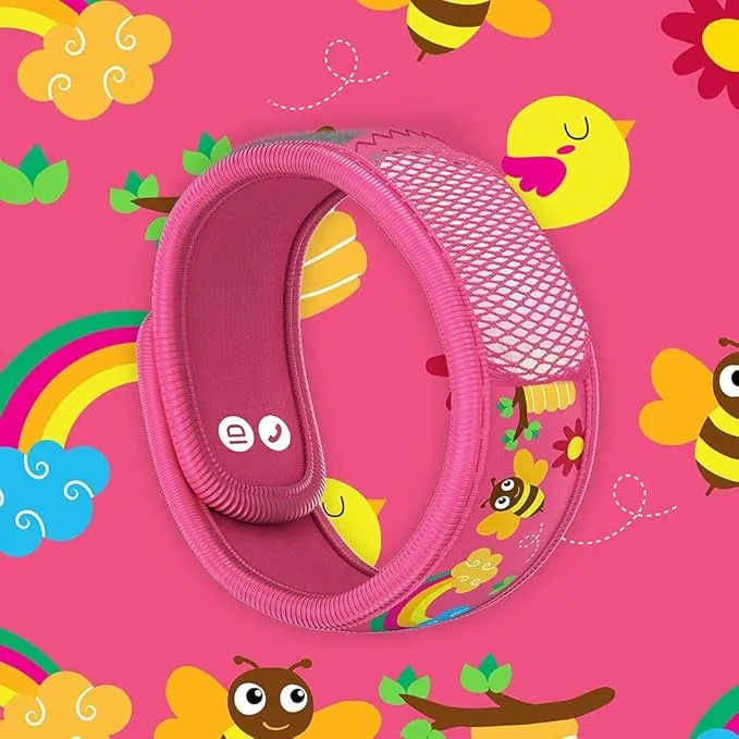 PARA'KITO Bug & Mosquito Bracelets for Kids | Mosquito Spray Alternative | Waterproof, Outdoor Insect Wristband w/Natural Essential Oils | Hiking, Trekking & Camping Accessories (Honey Bee)