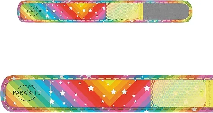 PARA'KITO Bug & Mosquito Bracelets for Kids | Mosquito Spray Alternative | Waterproof, Outdoor Insect Wristband w/Natural Essential Oils | Hiking, Trekking & Camping Accessories (Rainbow)