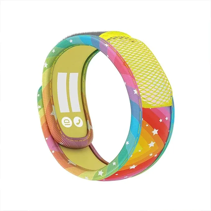 PARA'KITO Bug & Mosquito Bracelets for Kids | Mosquito Spray Alternative | Waterproof, Outdoor Insect Wristband w/Natural Essential Oils | Hiking, Trekking & Camping Accessories (Rainbow)