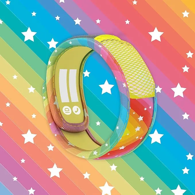 PARA'KITO Bug & Mosquito Bracelets for Kids | Mosquito Spray Alternative | Waterproof, Outdoor Insect Wristband w/Natural Essential Oils | Hiking, Trekking & Camping Accessories (Rainbow)