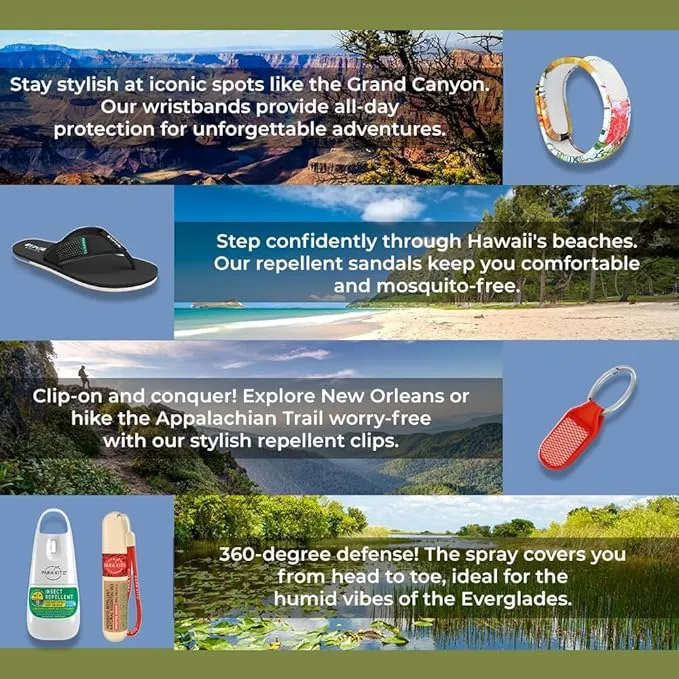 PARA'KITO Mosquito Repellent Bracelets   Refill Pellets Bundle, Mosquito Bracelets, Peppermint Oil, DEET Free Mosquito Repeller, Hiking and Camping Accessories, 2 Wristbands & 2 Refills (Black Jungle)