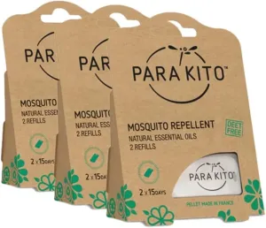 PARA'KITO Refill Pellets for Mosquito Repellent Bracelets, Mosquito Pellets with Citronella Oil, Peppermint Oils, Hiking & Camping Accessories, 2 Refills (15 Days Each)