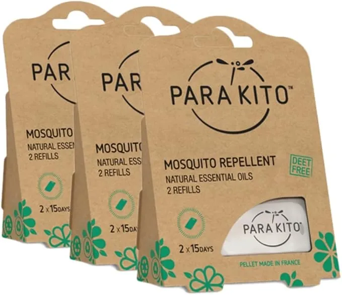 PARA'KITO Refill Pellets for Mosquito Repellent Bracelets, Mosquito Pellets with Citronella Oil, Peppermint Oils, Hiking & Camping Accessories, 2 Refills (15 Days Each)