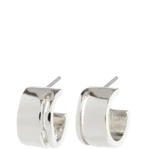 Pilgrim Tova Silver Wide Hoop Earrings