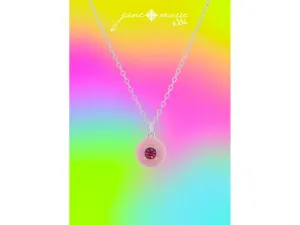 Pink Circle Gem Necklace