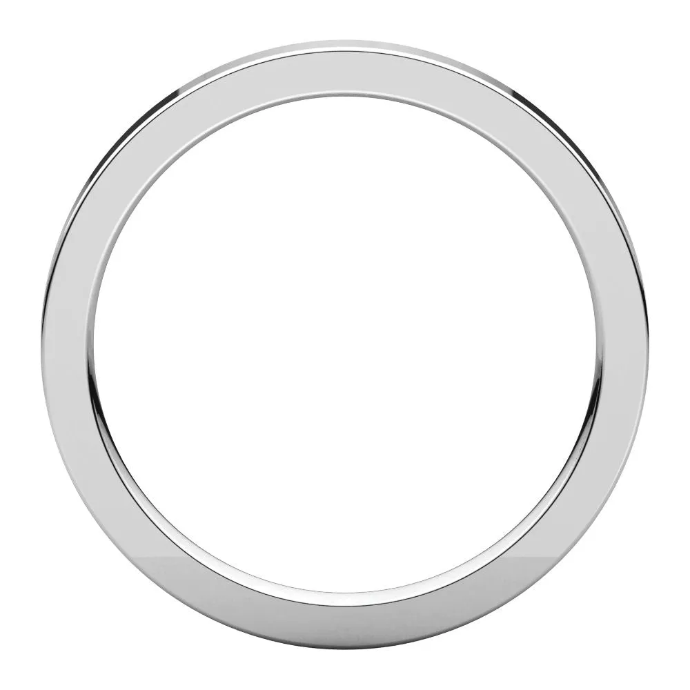 Platinum 2mm Flat Comfort Fit Band, Size 8