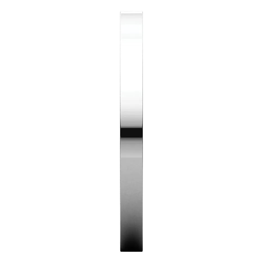 Platinum 2mm Flat Comfort Fit Band, Size 8