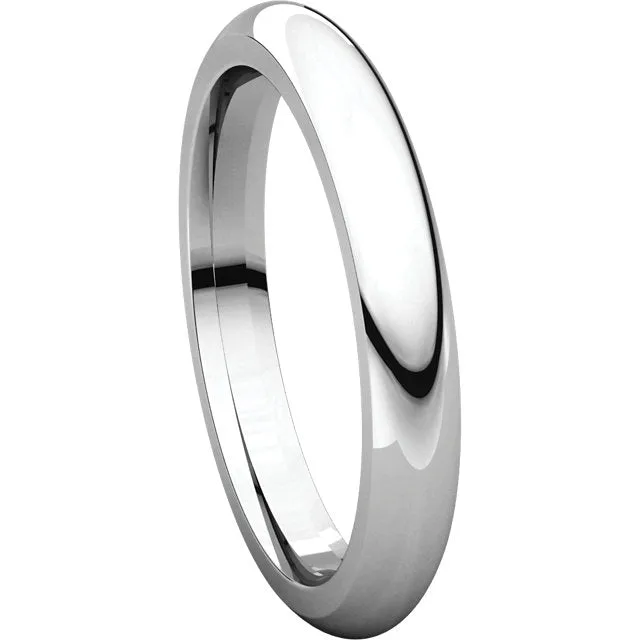 Platinum 3mm Comfort Fit Band, Size 4.5