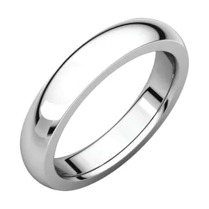 Platinum 4mm Heavy Comfort Fit Band, Size 8