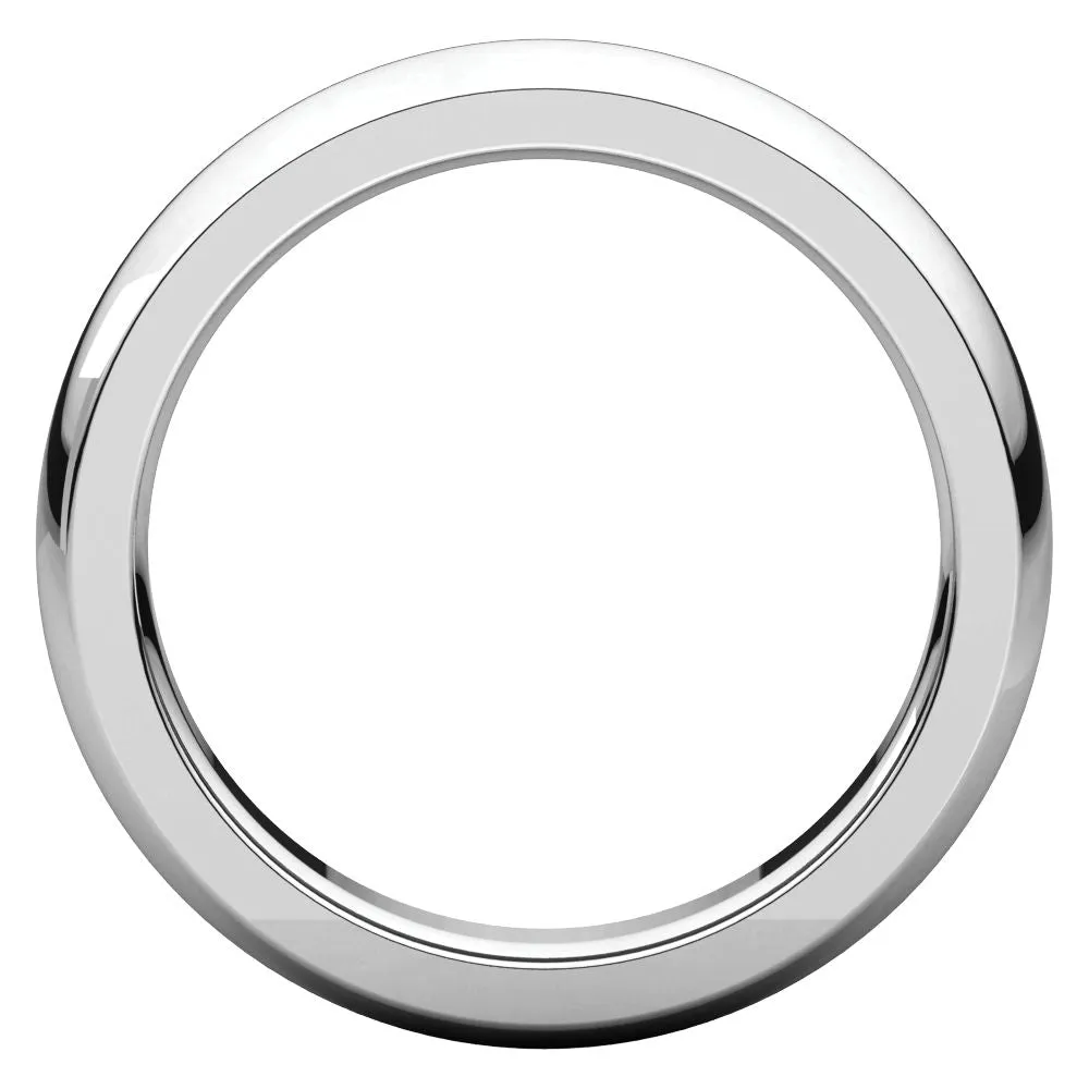 Platinum 4mm Heavy Comfort Fit Band, Size 8