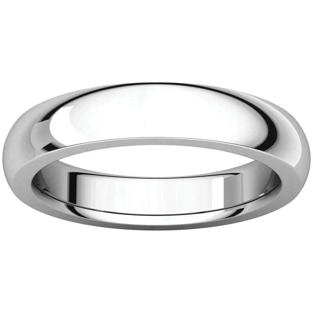 Platinum 4mm Heavy Comfort Fit Band, Size 8