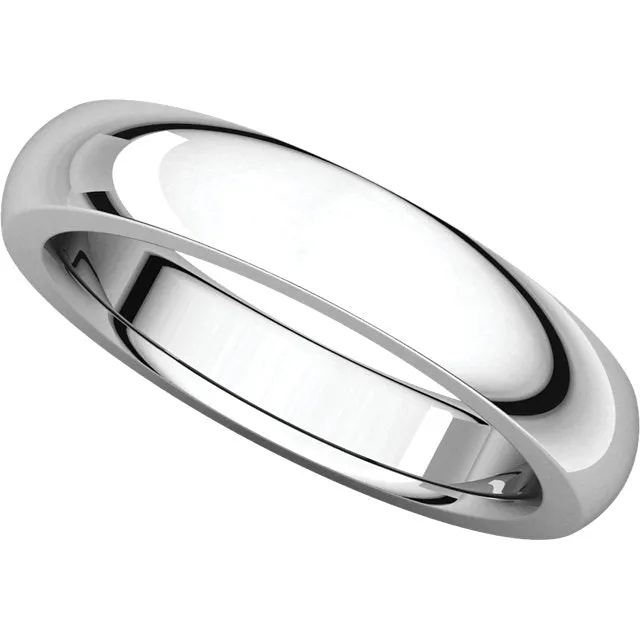 Platinum 4mm Heavy Comfort Fit Band, Size 8