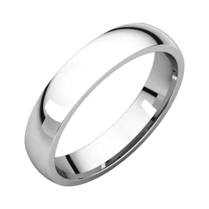 Platinum 4mm Light Comfort Fit Band, Size 5