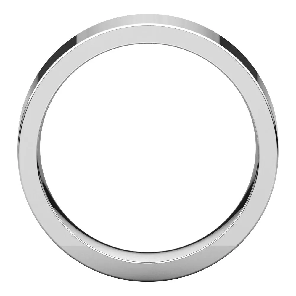 Platinum 6mm Flat Comfort Fit Band, Size 10