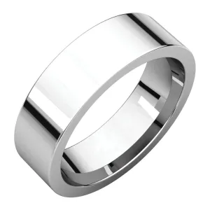 Platinum 6mm Flat Comfort Fit Band, Size 11