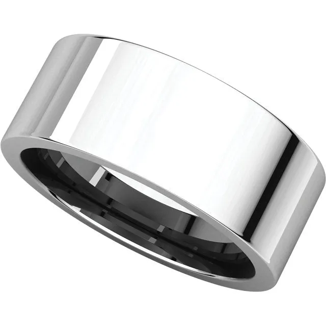 Platinum 8mm Flat Comfort Fit Band, Size 11