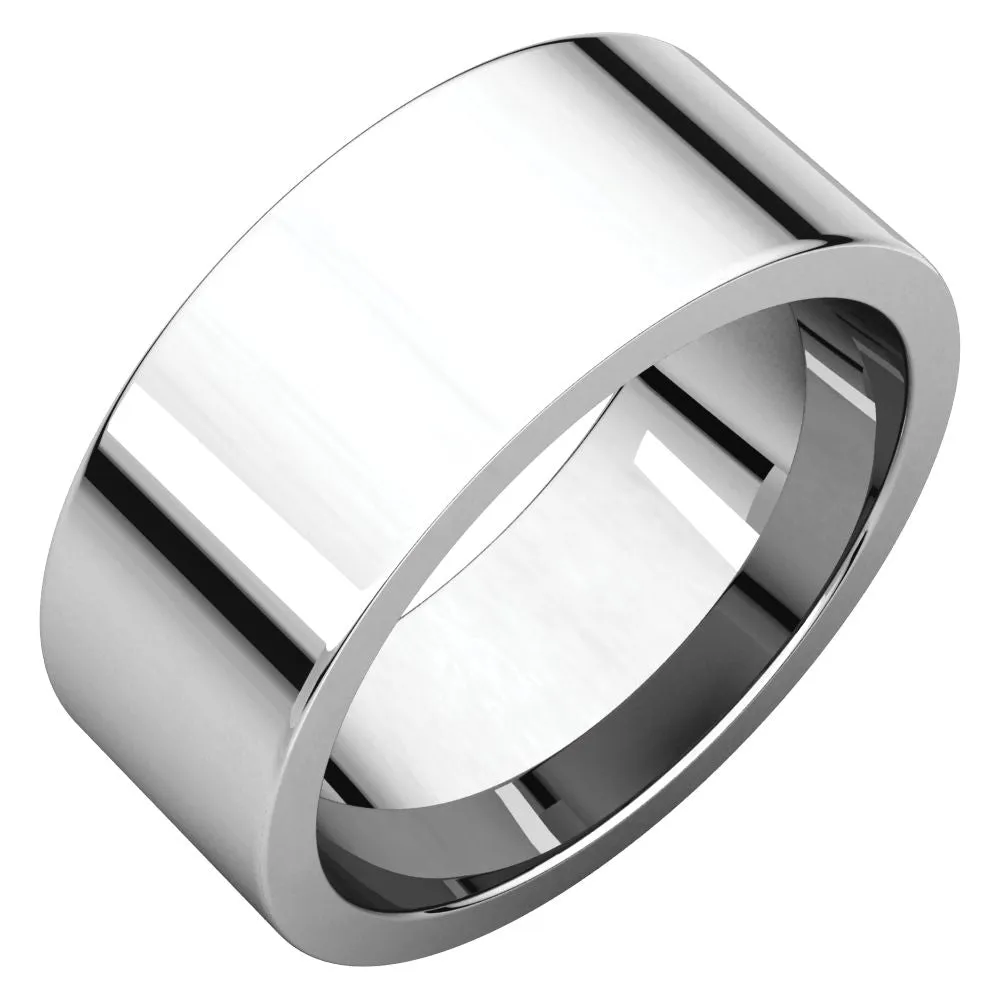 Platinum 8mm Flat Comfort Fit Band, Size 11