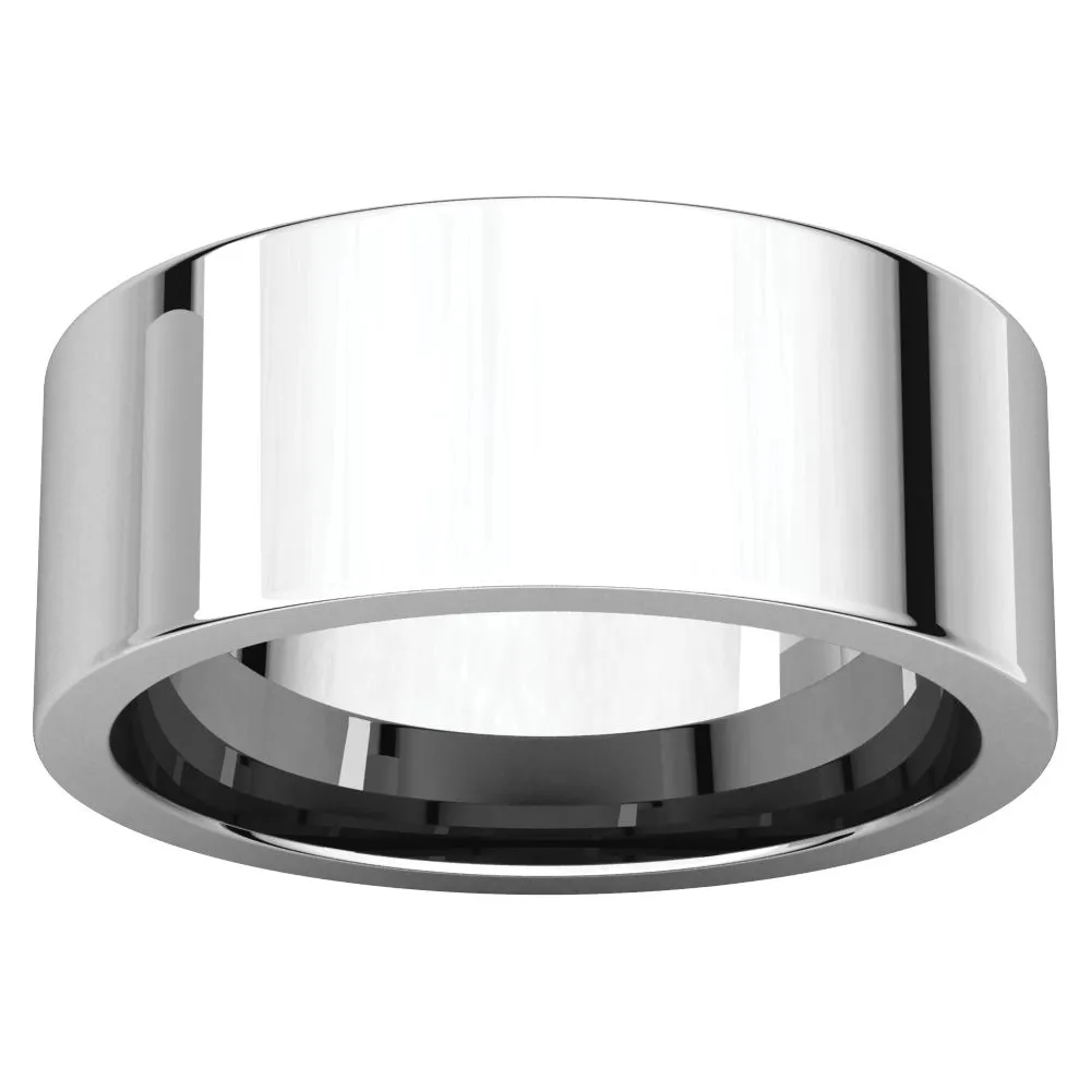 Platinum 8mm Flat Comfort Fit Band, Size 11