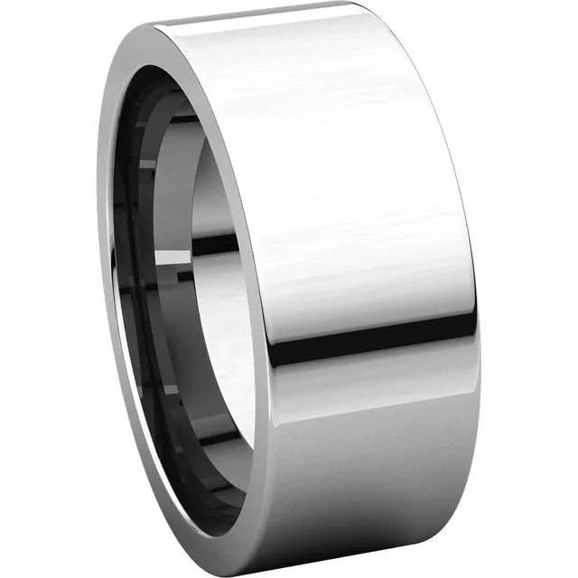 Platinum 8mm Flat Comfort Fit Band, Size 11