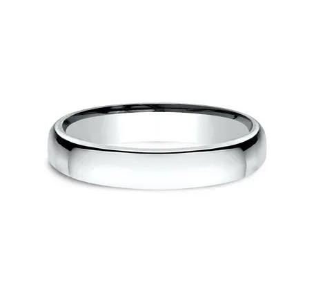 Platinum Euro Dome Comfort Fit 3.5 Wedding Band Ring