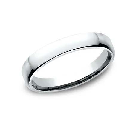 Platinum Euro Dome Comfort Fit 3.5 Wedding Band Ring