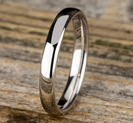 Platinum Euro Dome Comfort Fit 3.5 Wedding Band Ring