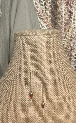 Plum Drop Earrings