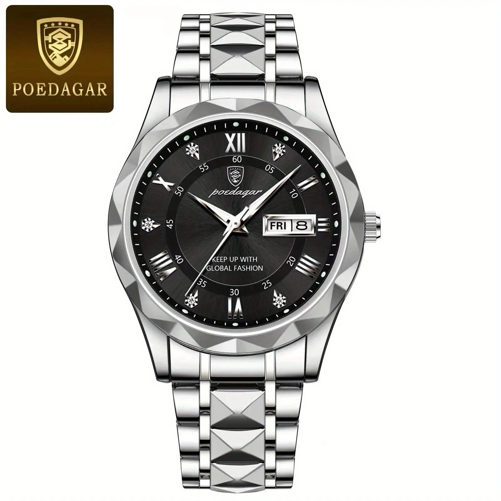 POEDAGAR Luxury Mens Quartz Watch