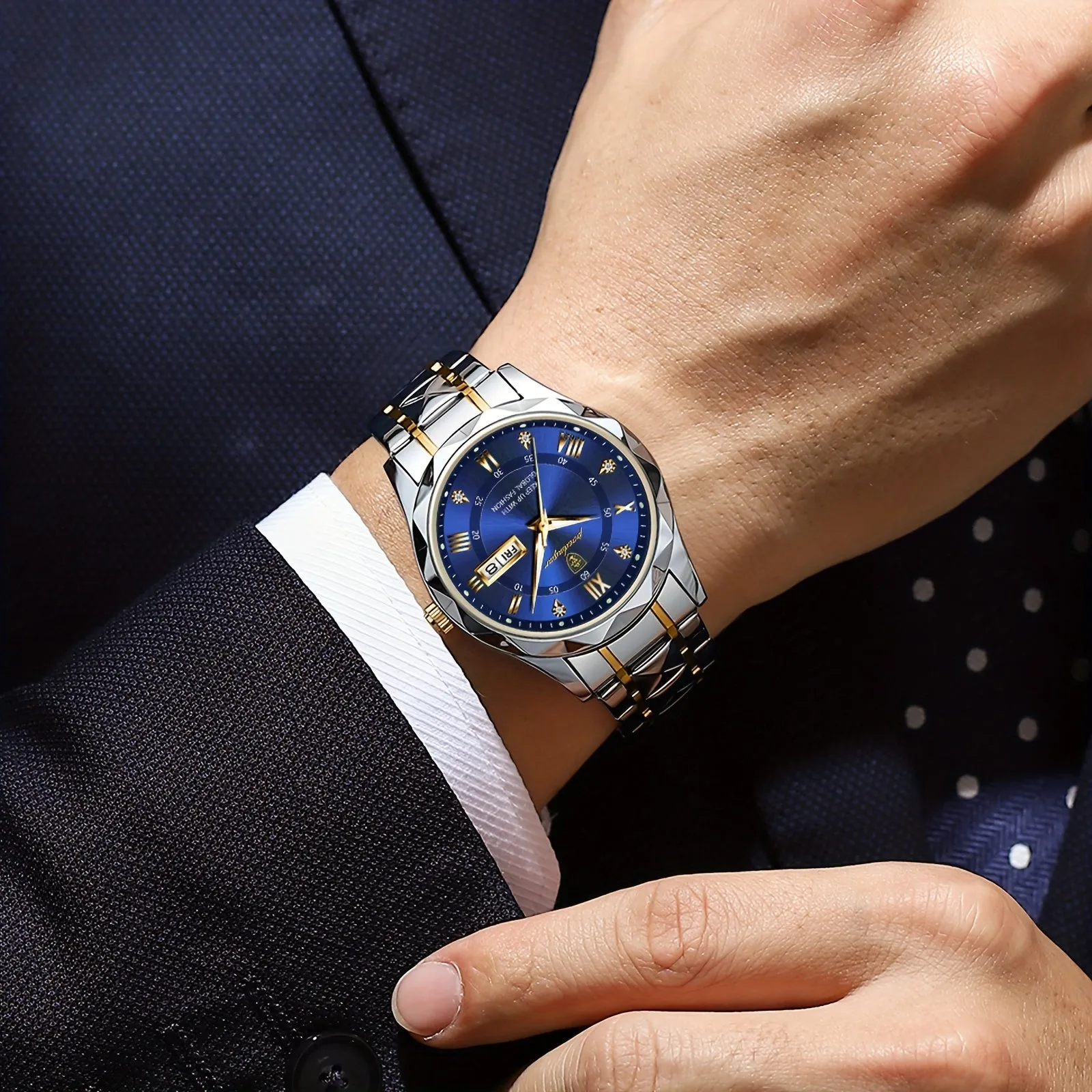POEDAGAR Luxury Mens Quartz Watch