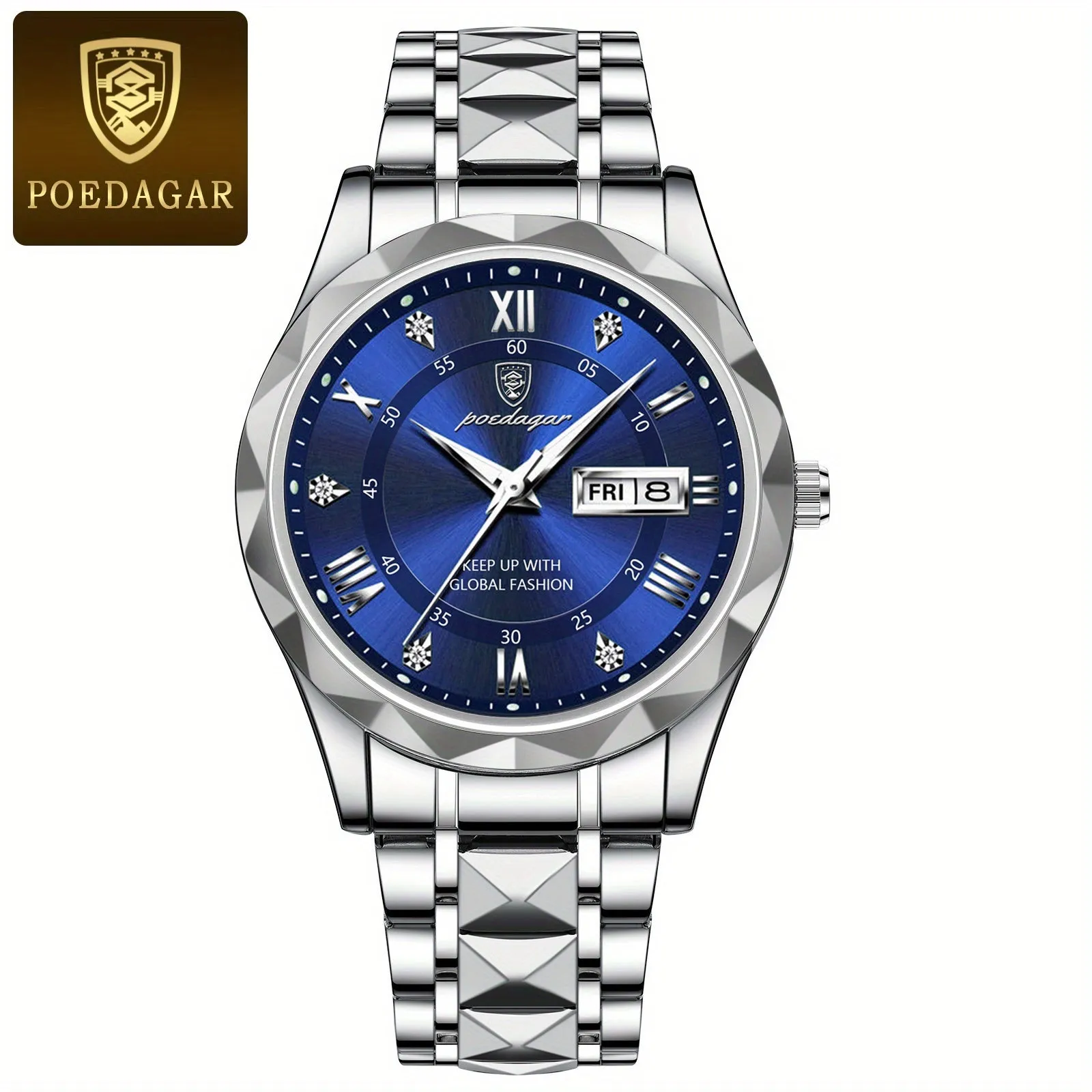 POEDAGAR Luxury Mens Quartz Watch