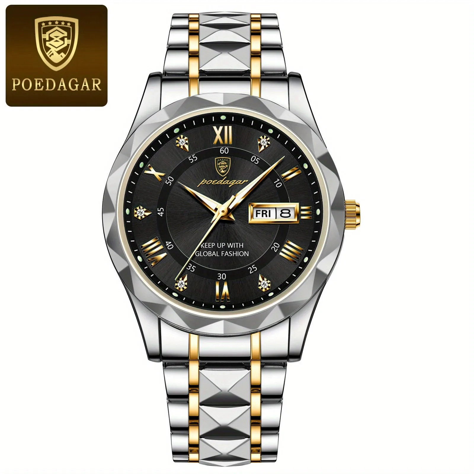 POEDAGAR Luxury Mens Quartz Watch
