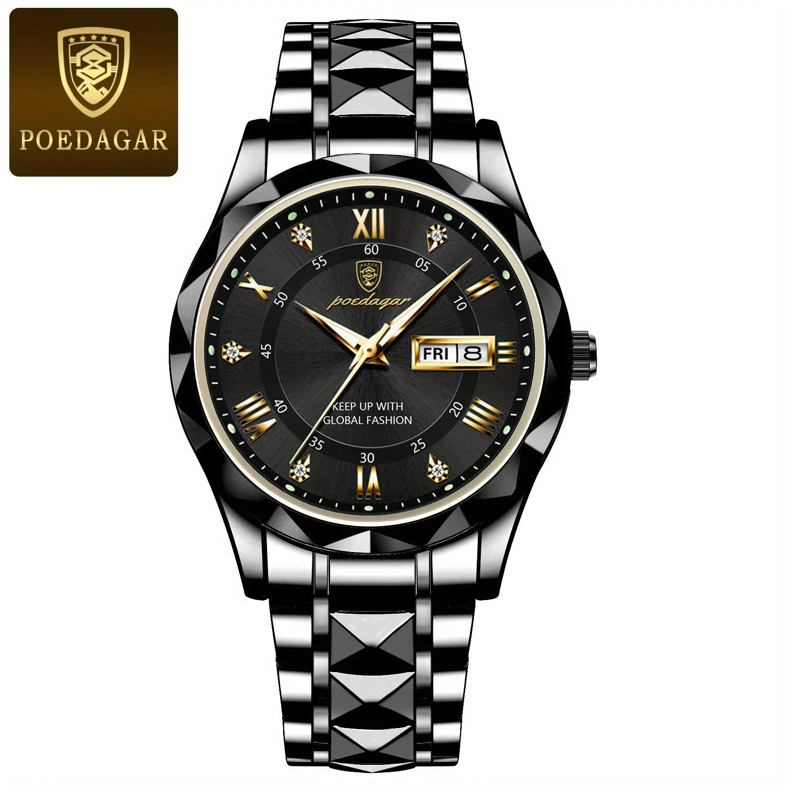 POEDAGAR Luxury Mens Quartz Watch