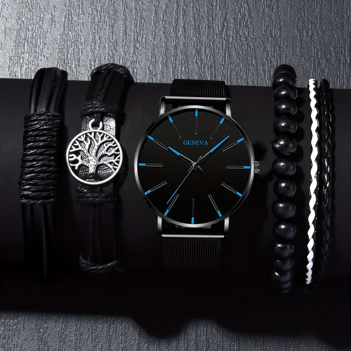 Quartz Watch  Tree of Life Bracelets Set