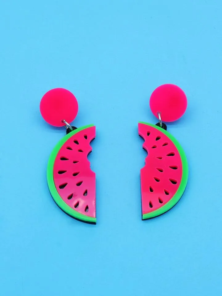 "WATERMELON" DROP EARRINGS