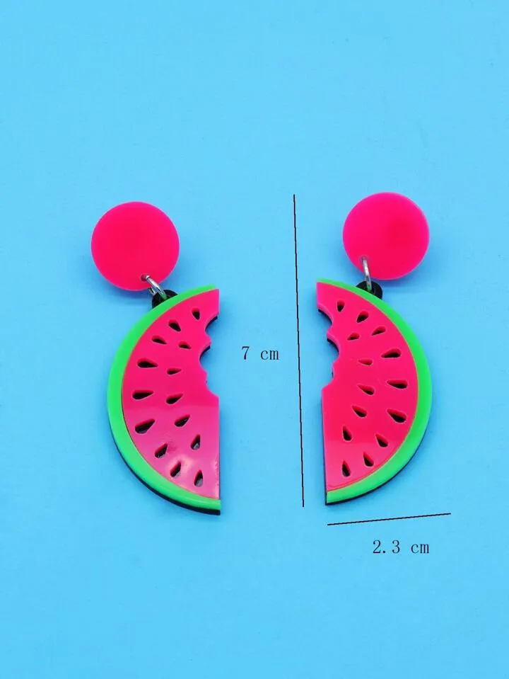 "WATERMELON" DROP EARRINGS