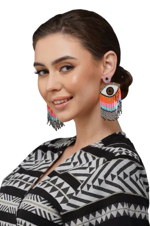 Rainbow Evil Eye Earrings