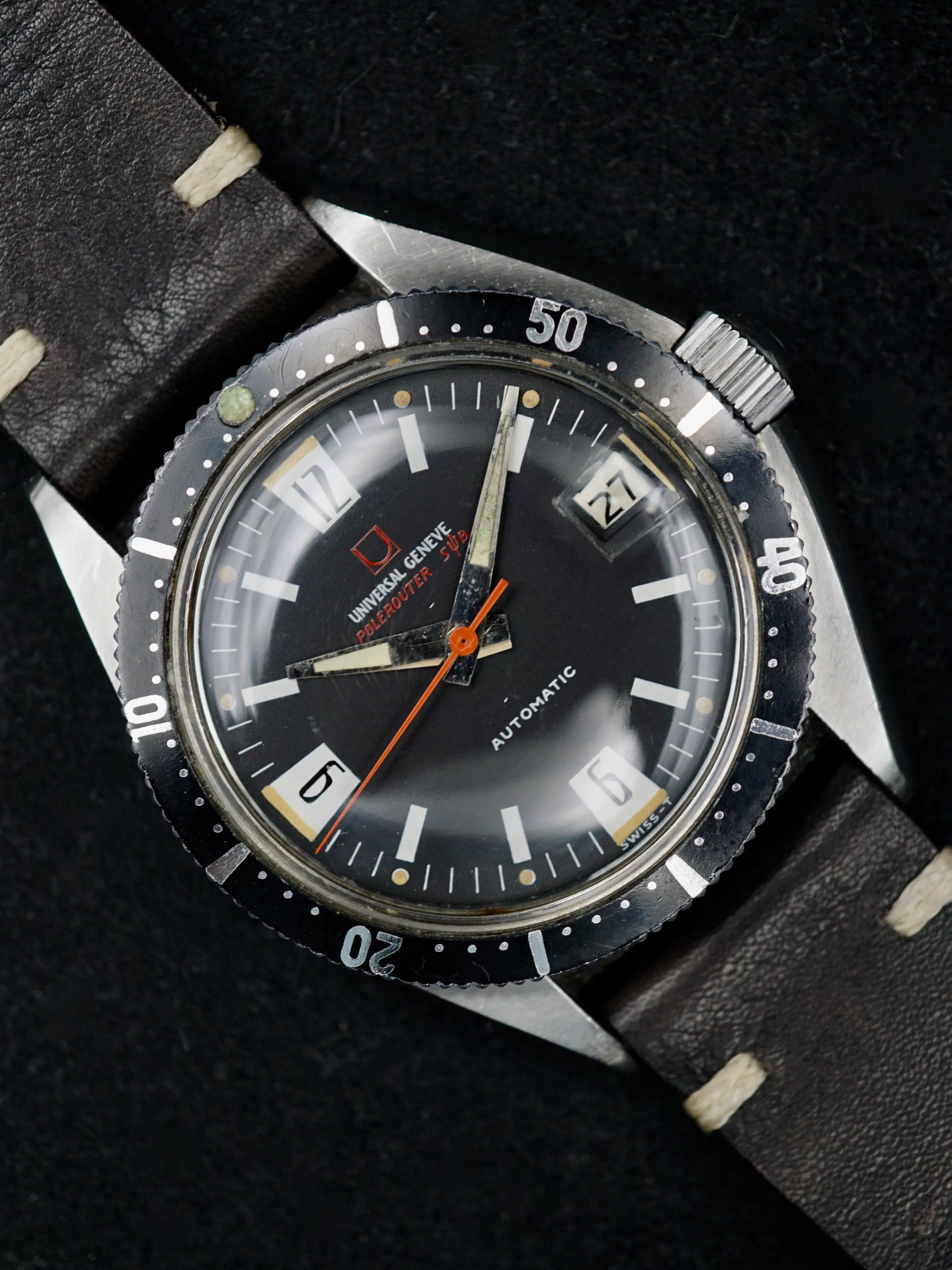 Rare 1966 Universal Geneve Polerouter Sub (Ref. 869116/01) "Mk. 1 Dial"