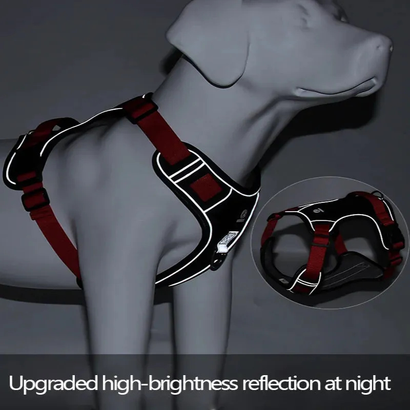 Reflective Tactical Dog Harness – Waterproof 1680D Oxford Vest for Medium & Large Dogs