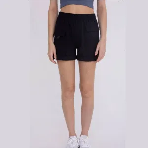 Relaxed Fit Black Active Shorts