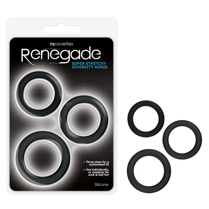 Renegade Diversity Black Cock Rings