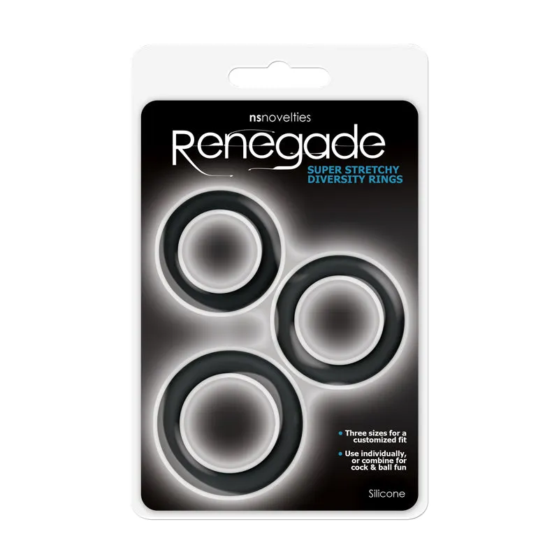 Renegade Diversity Black Cock Rings