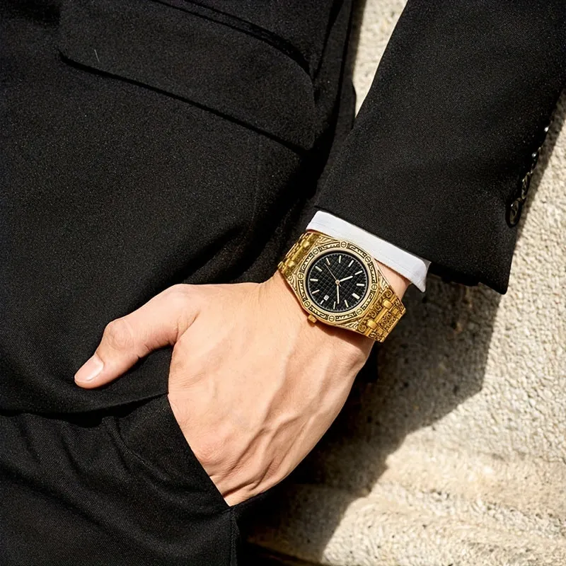 Retro Polygonal Steel Business Watch